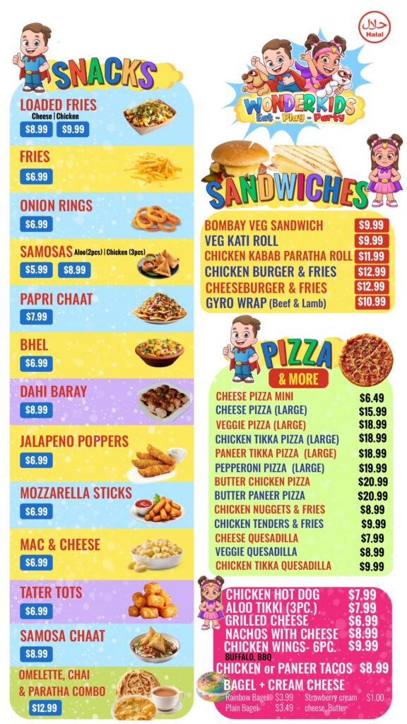 Digital Menu - Food and Snacks